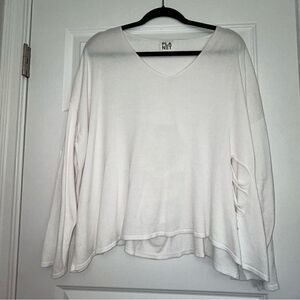 Planet Hole Long Sleeve Asymmetrical Top